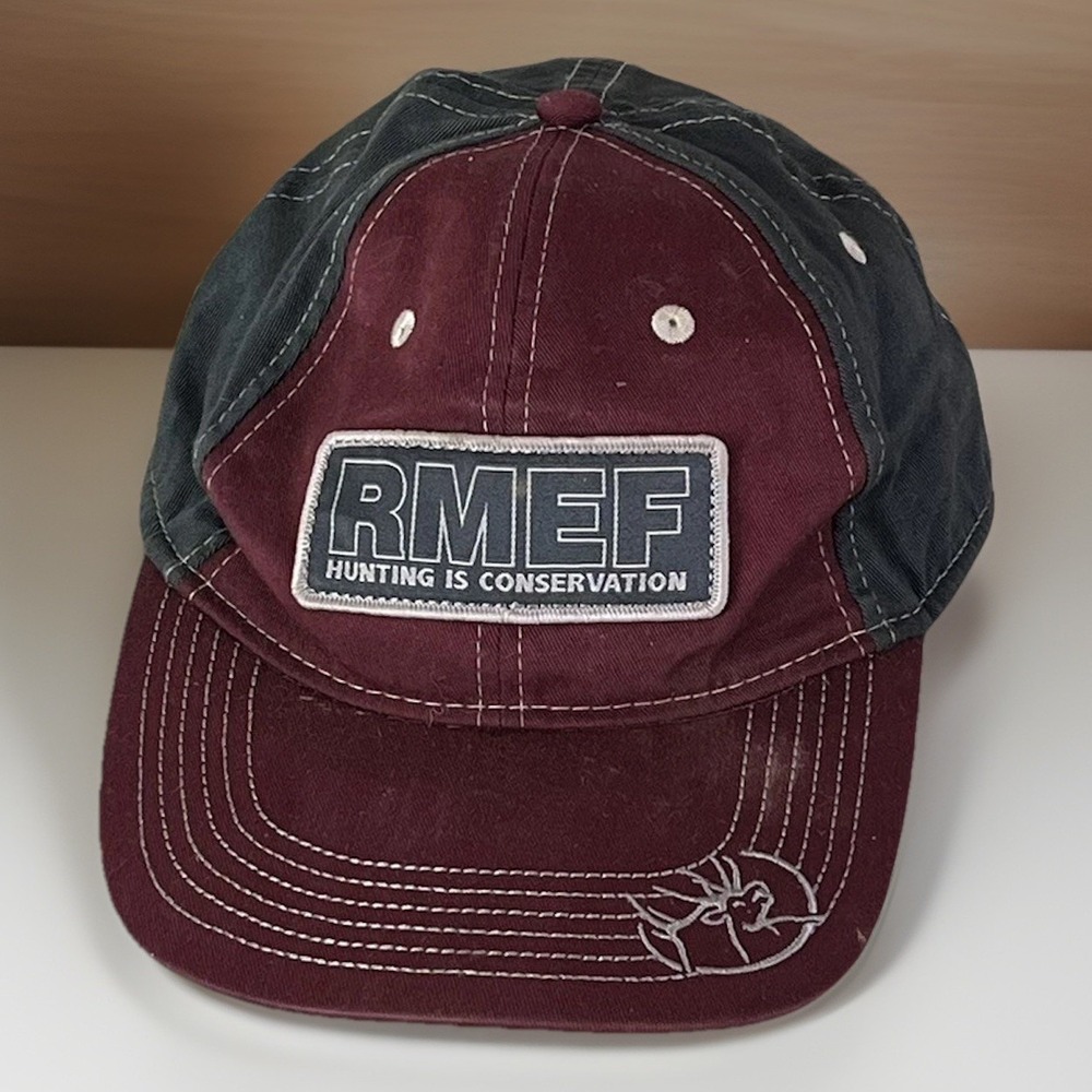 RMEF SPONSOR Hunting Is Conservation Baseball Hat Work Cap Adjustable Strapback